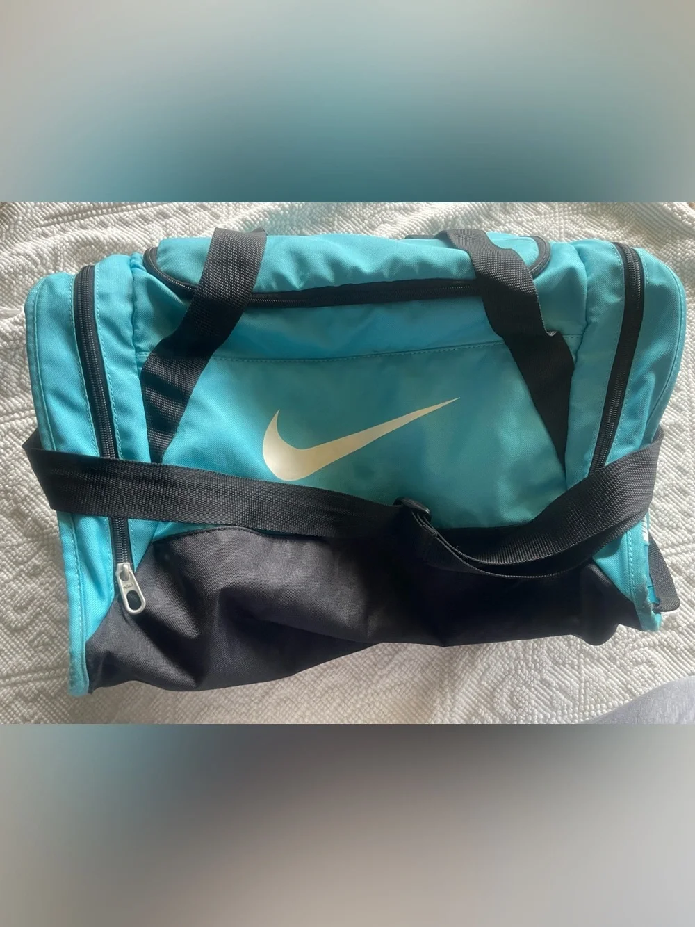 Nike Teal Blue Duffel Gym Bag